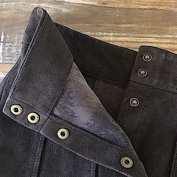 Frame Denim Suede Button Front Skirt - Picture 10 of 16